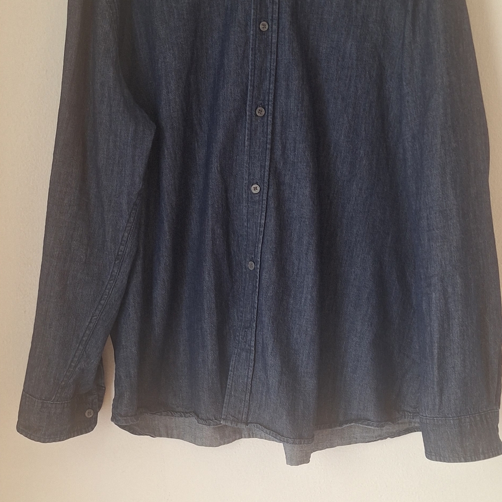 Slate & Stone Men's Dark Blue Denim Button-Up Shirt 100%cotton Like New Sz XXL